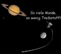 Cassini versucht alle Monde zu besuchen, wenn moeglich