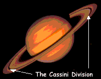 Picture of Saturn with the Cassini Division pointed out