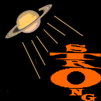 Picture of Saturn radiating towards the word STRONG