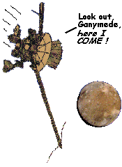 Galileo swoops toward Ganymede at full speed